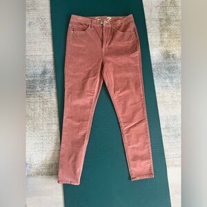 7 For All Mankind Corduroy Ultra High Rise Skinny Woodrose Pink Size 10 NWOT